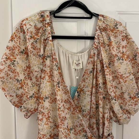 Floral Wrap Short Dress from Boutique One Loved Babe Hayden Brand - Picture 2 of 3